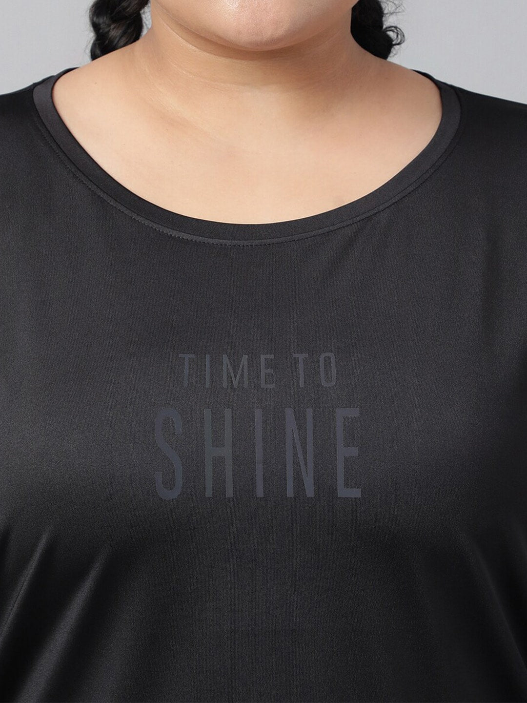 MKH Plus Size Typography Printed Dri-FIT Sports T-Shirt - Swadesiicart