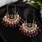 Shoshaa Women Maroon Contemporary Chandbalis Earrings | Swadesiicart