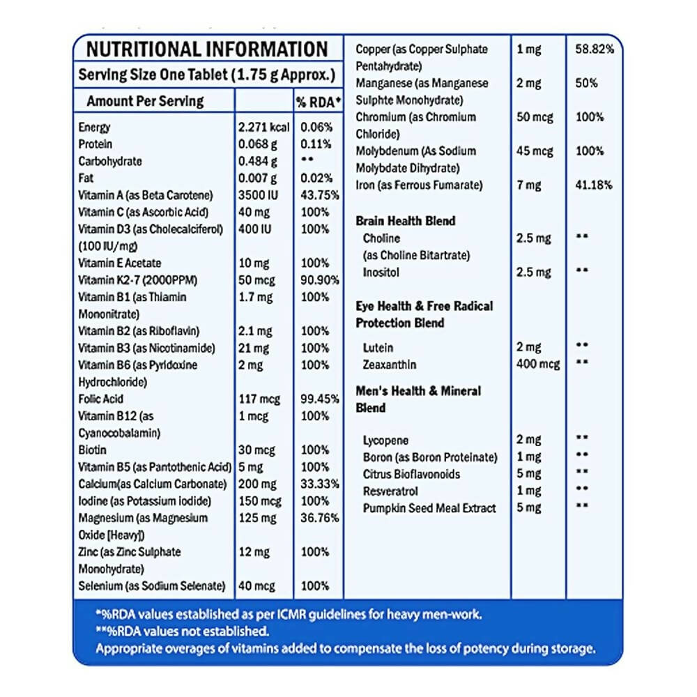 Scitron Multi Men's Daily Multi-Vitamin Tablets | Swadesiicart