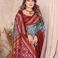 Aastha Fashion Grey Soft Silk Weaving Saree