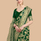 Kalini Green & Gold-Toned Woven Design Silk Blend Banarasi Saree | Swadesiicart