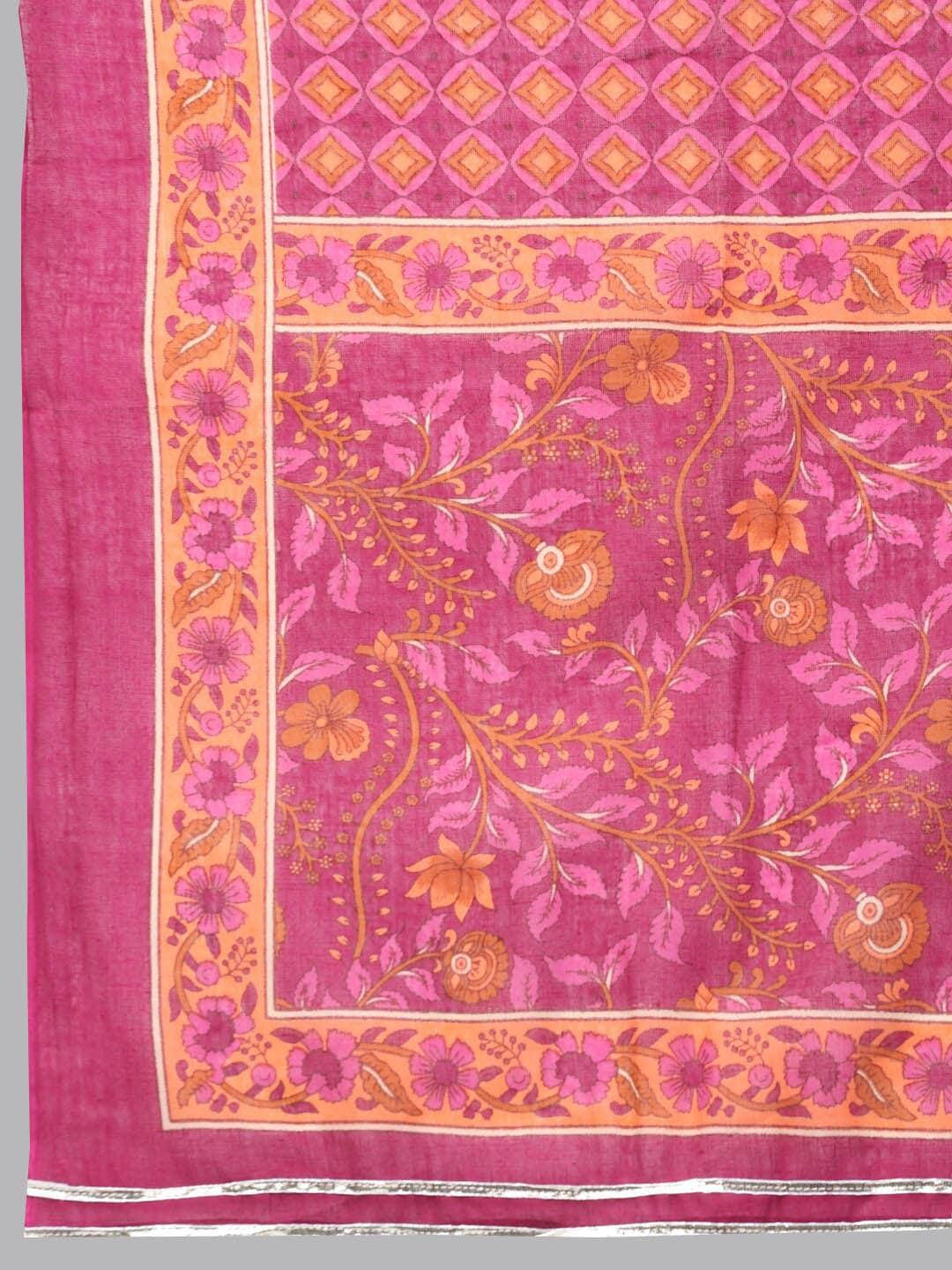 Kalini Floral Printed Empire Pure Cotton Kurta with Sharara & With Dupatta | Swadesiicart