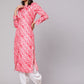 Aks Floral Printed Straight Kurta
