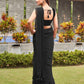 Tikhi Imli Black Beads and Stones Saree | Swadesiicart