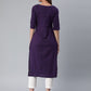 Kalini Women Striped Boat Neck Straight Kurta - Swadesiicart