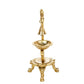 CraftVatika Gold-Toned Brass Handmade Decorative Peacock Design Diya with Bell & Stand | Swadesiicart