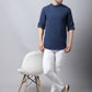 Even Apparels Navy Pure Cotton Men's Kurta With Side Placket | Swadesiicart