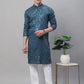 Sojanya Ethnic Motifs Embroidered Sequinned Pure Cotton Kurta | Swadesiicart