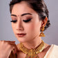 Aadita Gold-Toned Stone-Studded Temple Jewelry Set - Swadesiicart