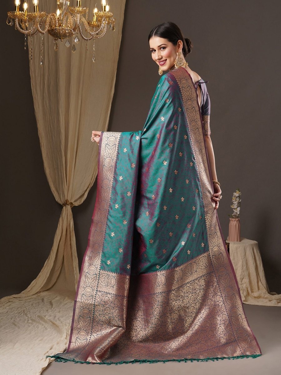 Anouk Woven Design Zari Banarasi Saree | Swadesiicart