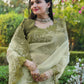 Tikhi Imli Embroidered Organza Saree | Swadesiicart