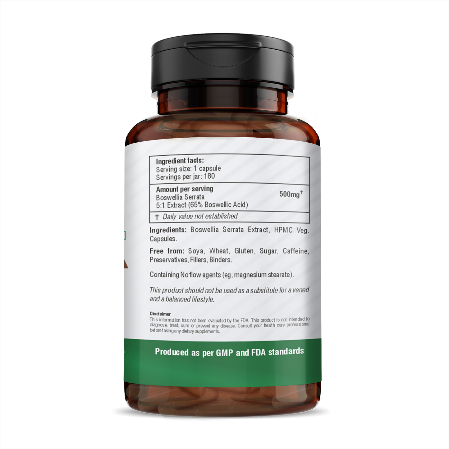 H&C Herbal Boswellia Serrata Veg Capsules - Swadesiicart