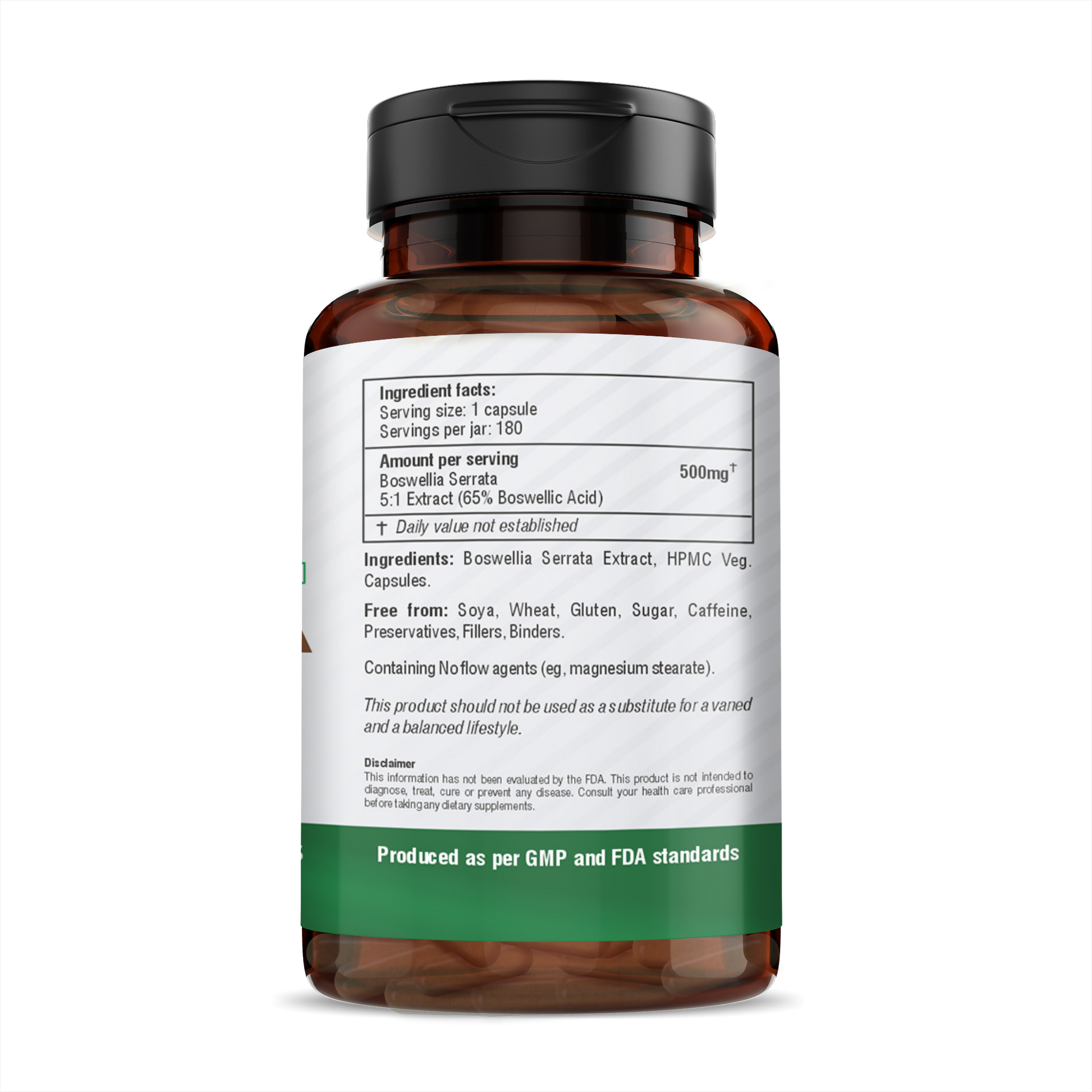 H&C Herbal Boswellia Serrata Veg Capsules - Swadesiicart