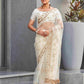 Tikhi Imli Ethnic Motifs Sequinned Embroidered Net Saree | Swadesiicart