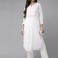 ADA Ethnic Motifs Embroidered Chikankari Cotton Kurta