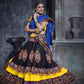 AI Fashion Black-Yellow Art Silk Designer Navratri Lehenga Choli Collection