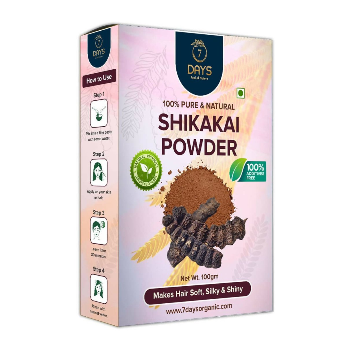 7 Days 100% Pure & Natural Shikakai Powder - Swadesiicart