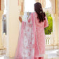 Vaasva Women Candy Pink Linen Printed Kurta, Pant & Dupatta set | Swadesiicart