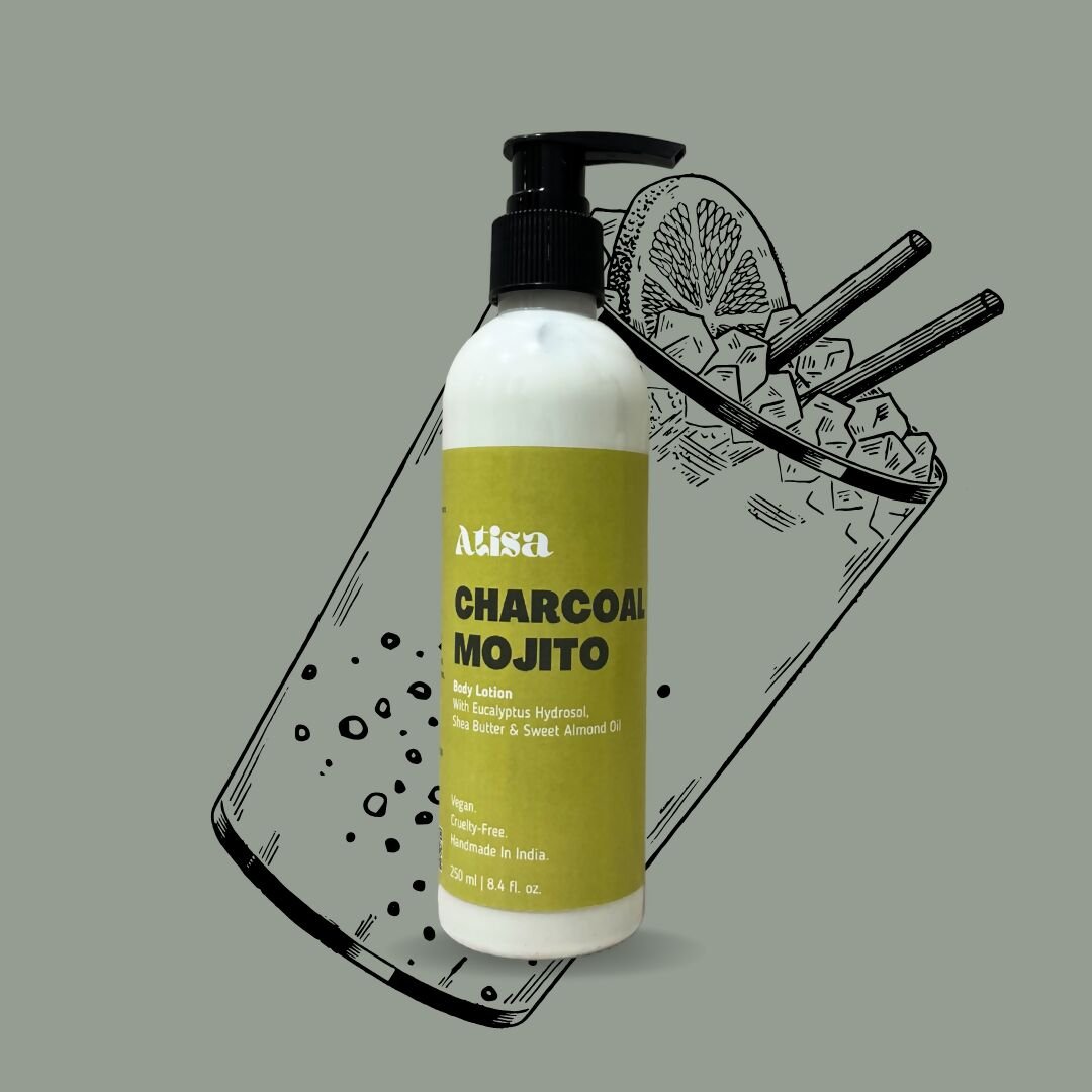 Atisa Charcoal Mojito Body Lotion | Swadesiicart
