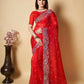 Vamsee Red Organza Saree - Swadesiicart