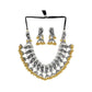 Mominos Fashion Parrot Design Choker Necklace Set With Golden Ghungoo