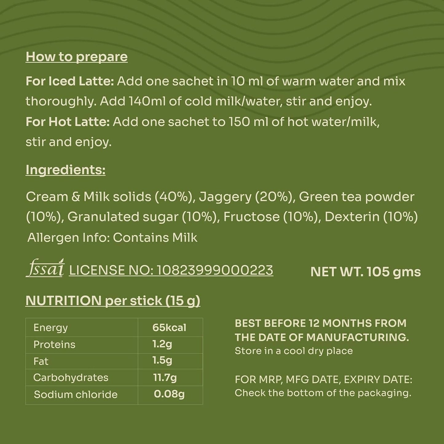 Chiran Instant Matcha Latte Premix Sachets | Swadesiicart