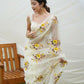 Vamsee Anamika Yellow (Anvika) Organza Silk Saree - Swadesiicart