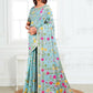 Shree Shyam Fashion Linen Cotton Sky Blue Saree