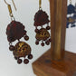 Terracotta Peacock Stud jhumkas