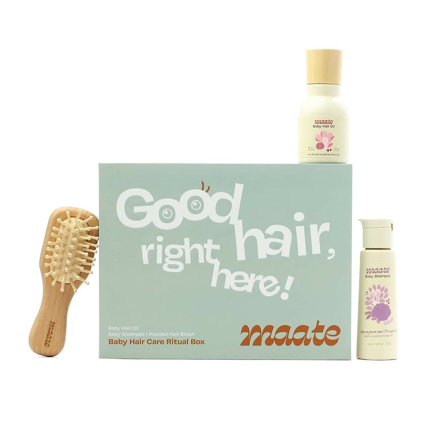 Maate Baby Hair Care Ritual Box | Baby Hair Care Kit - Fifth Sense Naturals Private Limited