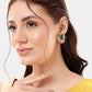 Nuyug 22K Gold Plated Emerald Fern Muse Stud Earrings | Swadesiicart