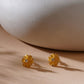 stone stud (yellow) - Ruby Raang - Swadesiicart