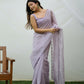 Vamsee Vijaysitara Lavender Organza Saree - Swadesiicart