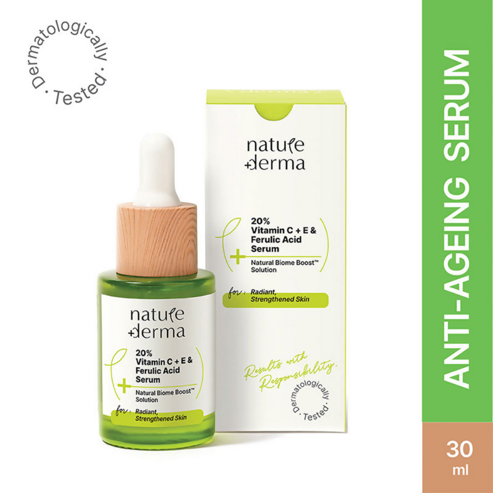 Nature Derma 20% Vitamin C + E & Ferulic Acid Serum | Swadesiicart