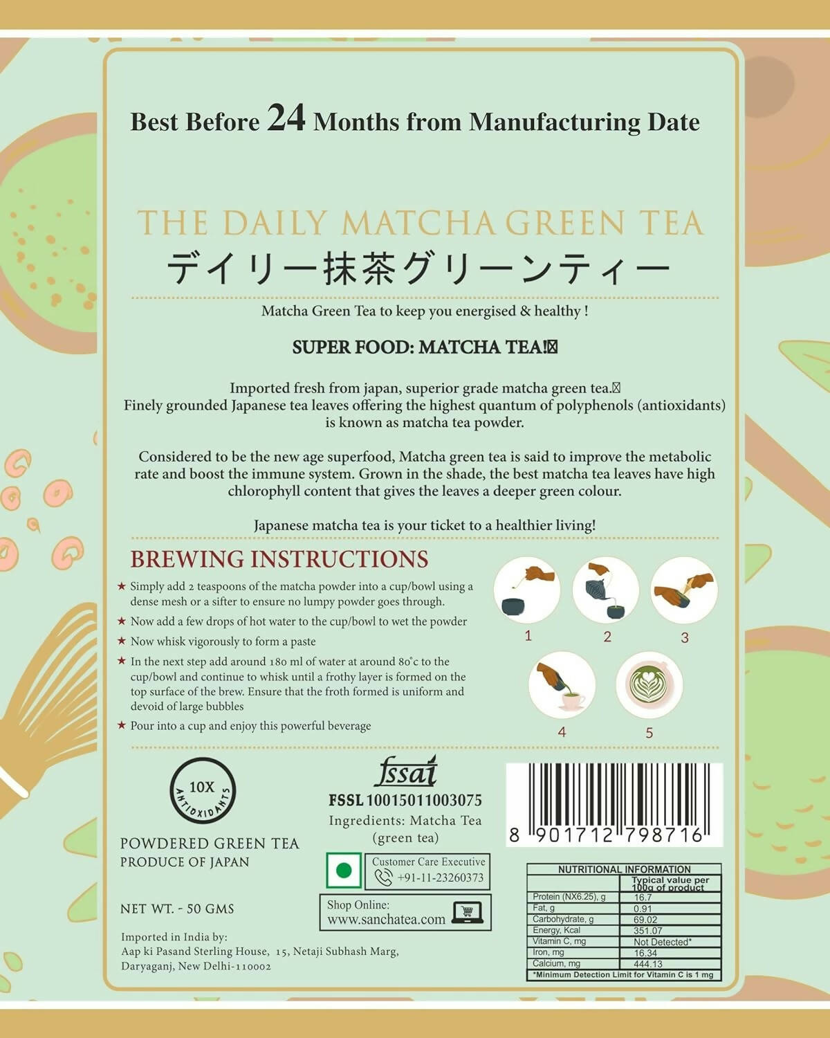 SAN-CHA Tea Boutique Daily Matcha Green Tea - Japanese Matcha Green Tea Powder | Swadesiicart