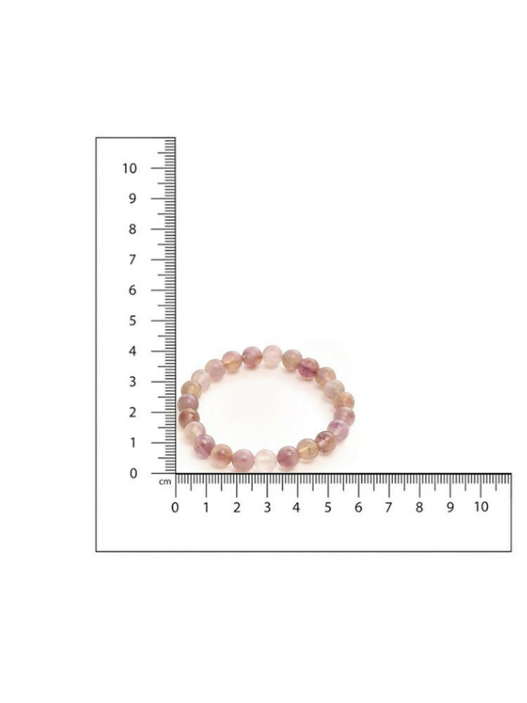 Amethyst Brown and Black Round crystal Beads Elastic Bracelet - Ruby Raang | Swadesiicart