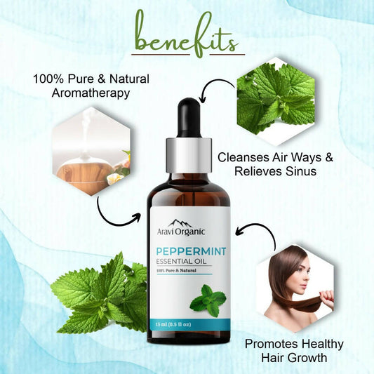 Aravi Organic Peppermint Essential Oil | Swadesiicart