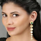 Joban Fashion Women Long Pattern Matte Gold Earrings | Swadesiicart