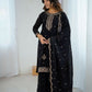 Joban Fashion White Kurta Set Silk Sequence Embroidery Work - Swadesiicart