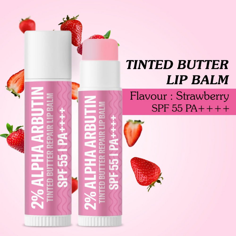 Bake 2% Alpha Arbutin Tinted Butter Brightening Lip Balm SPF 55 PA++++ | Swadesiicart