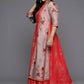 Ahalyaa Women's Traditional wear Ethnic Dress - Red | Swadesiicart