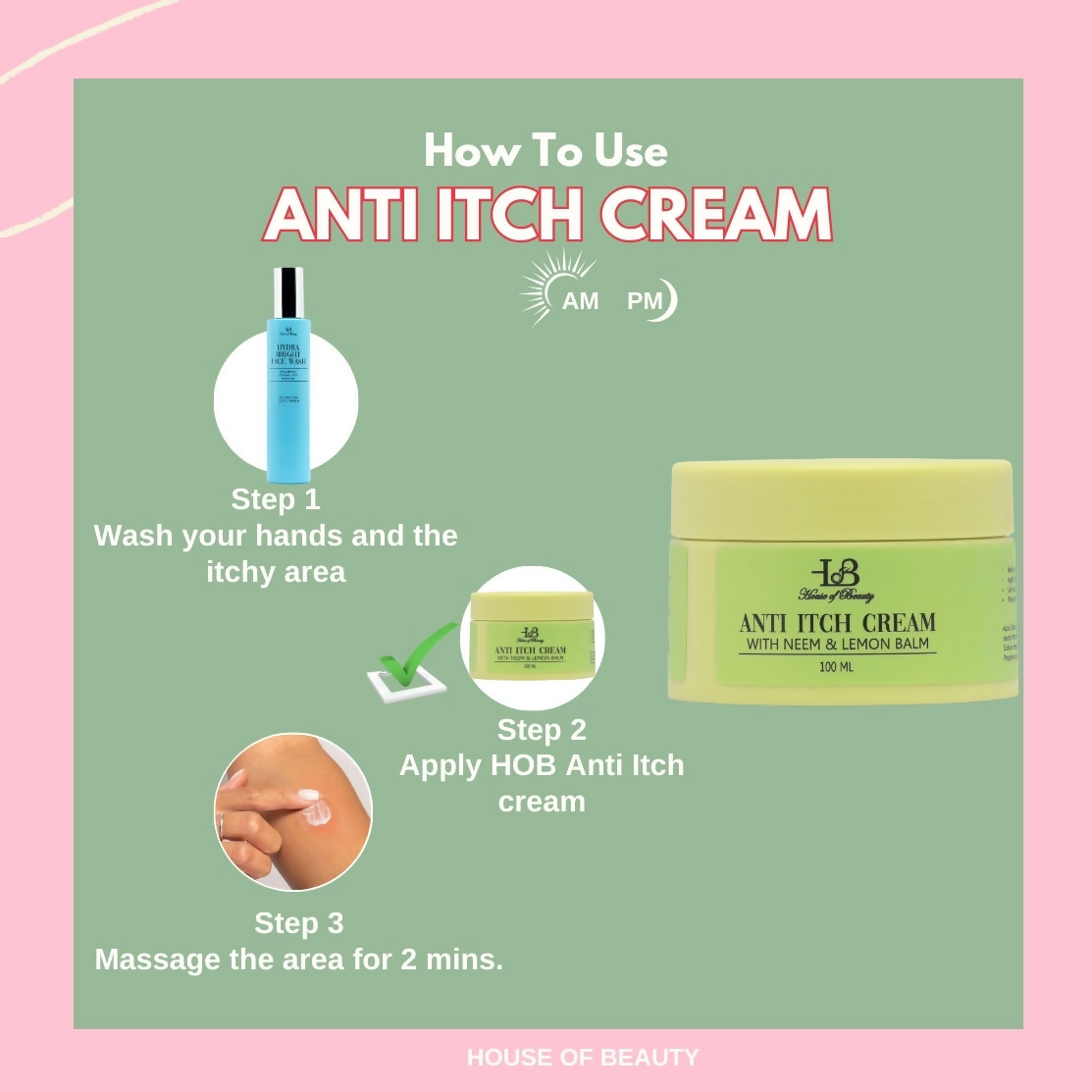 House of Beauty Anti Itch Cream - Swadesiicart