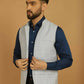 Even Apparels Nehru Jacket With Welt Pockets - Blue | Swadesiicart