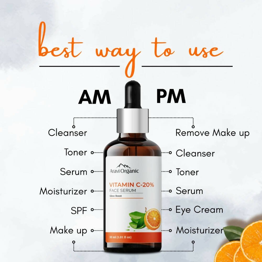 Aravi Organic 20% Vitamin C Face Serum | Swadesiicart