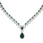 Nuyug Celestial Emerald Cubic ZIrcon Necklace Set | Swadesiicart