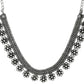NVR Women Silver-Plated Oxidised Necklace | Swadesiicart