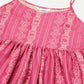Myshka Pink Printed Sleeveless V Kurti Sharara Set | Swadesiicart