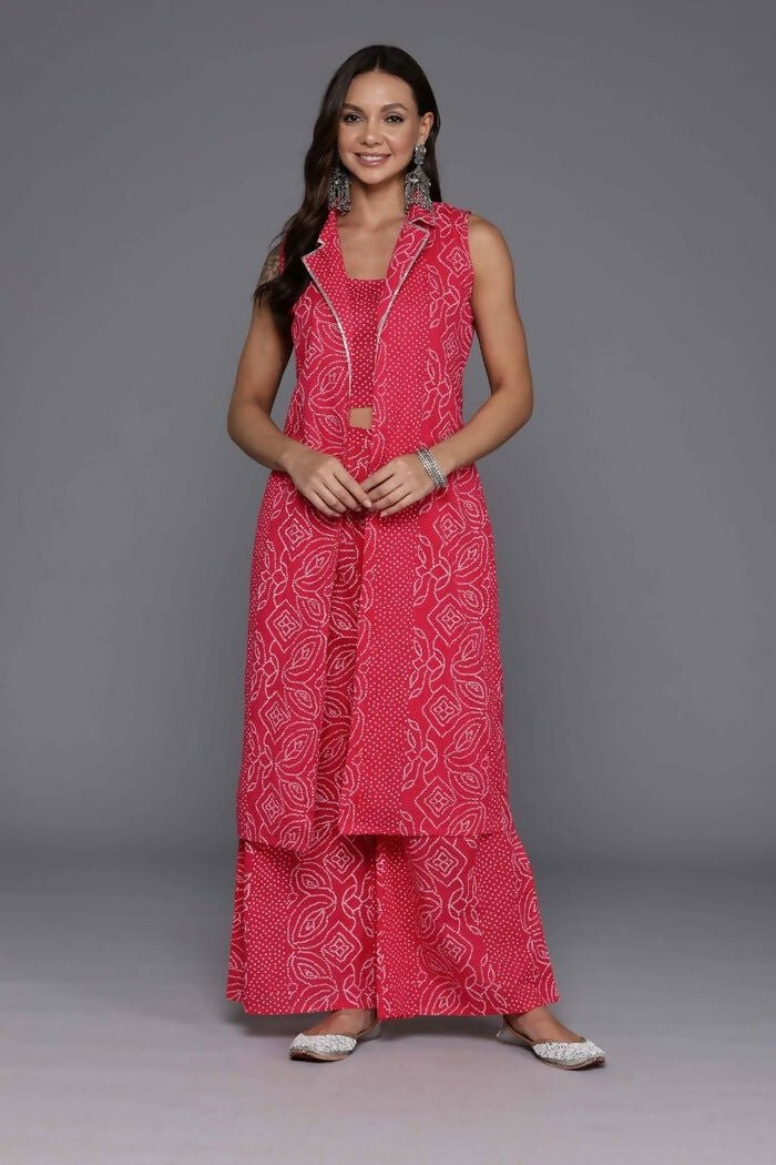 Ahalyaa Women's Traditional Wear Co-ods - Pink - Swadesiicart