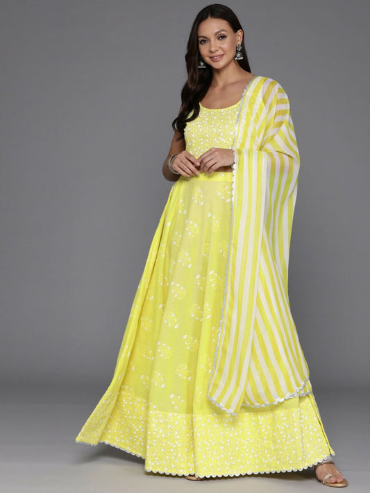 Ahalyaa women's wear Traditional wear lehenga choli - Yellow | Swadesiicart