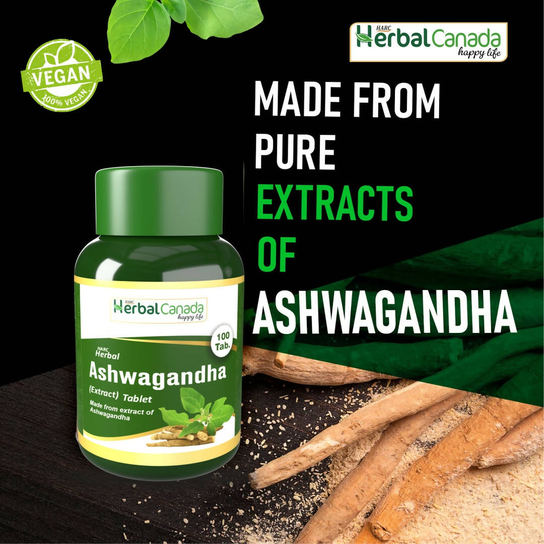 Herbal Canada Ashwagandha Extract Tablets - Swadesiicart